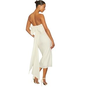 Lulus Fabulous Phenomenon White Strapless Bow Midi Dress Size Small